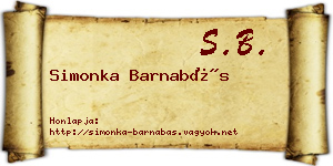 Simonka Barnabás névjegykártya