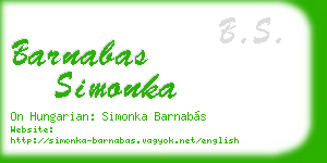 barnabas simonka business card