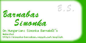 barnabas simonka business card